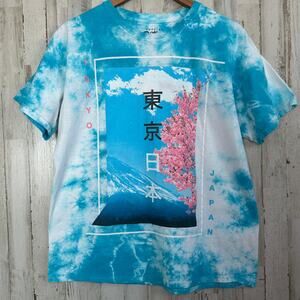 Popular Poison Tokyo Japan Mount Fuji Tie Dye Graphic Tee Size Large Travel